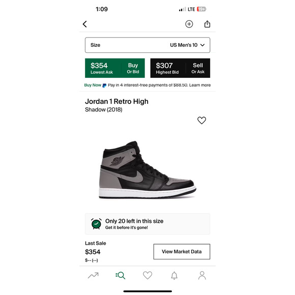 Jordan 1 Shadow